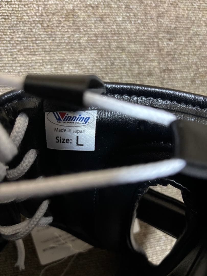 winning ウイニング　ヘッドギア ブラック　Lサイズ