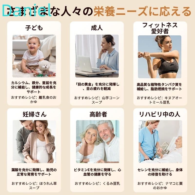 豆乳メーカー機能を搭載した多機能家庭用ジューサー 14種類のプリセット調理モード