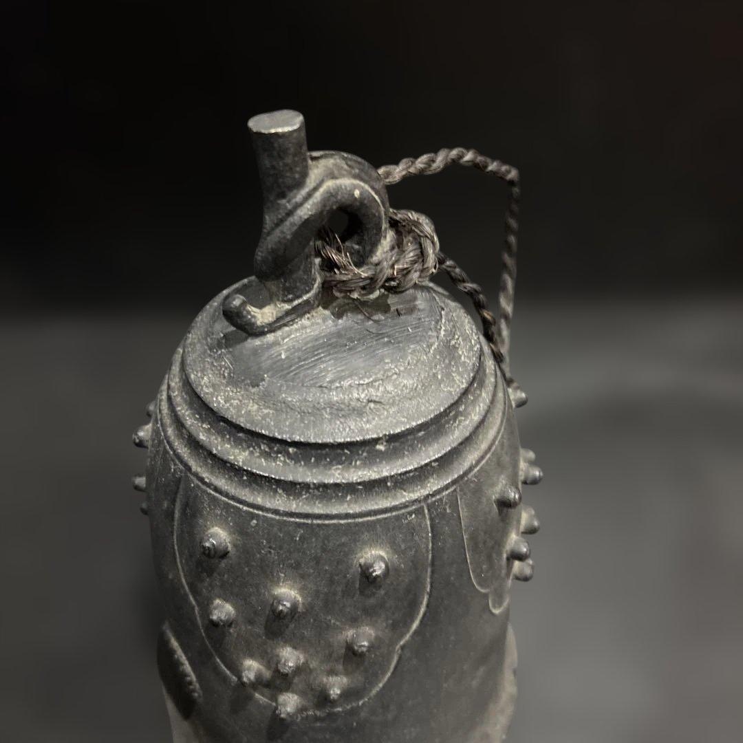 「【古仏具】大型 鋳物鈴 仏鈴 祈祷鈴 喚鐘 寺院仏具 古道具 時代物」