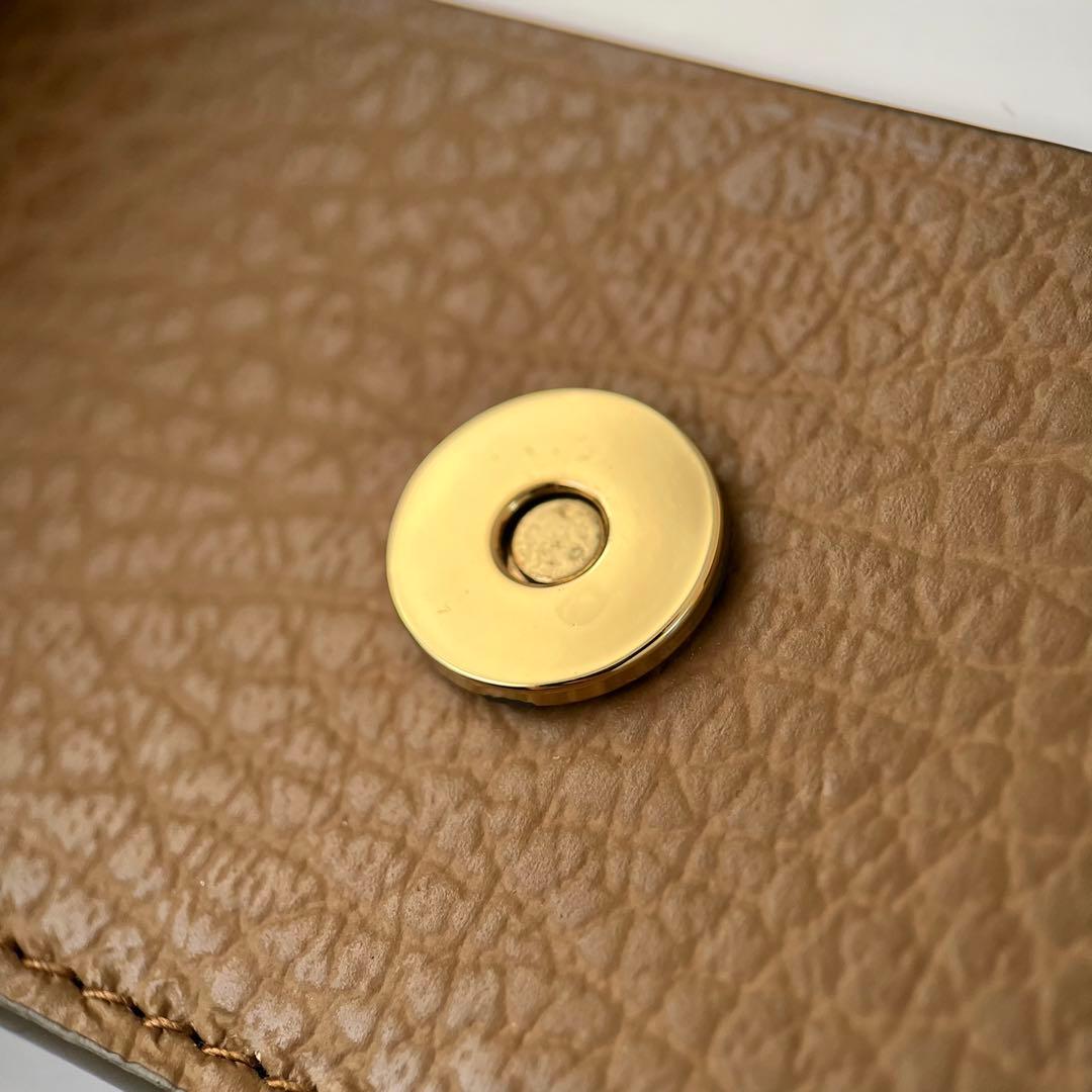 未使用品 メゾンマルジェラ チェーンウォレット ブラウン 財布 ミニ