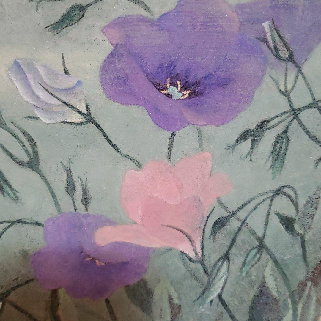 絵画　日本画　松本榮　トルコ桔梗