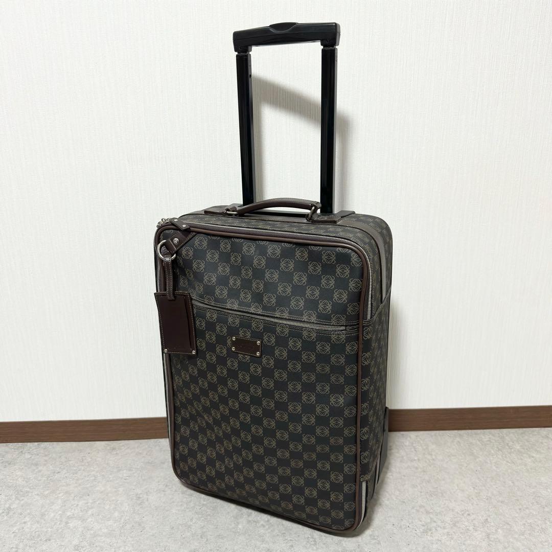 LOEWE キャリーケース アナグラム レザー