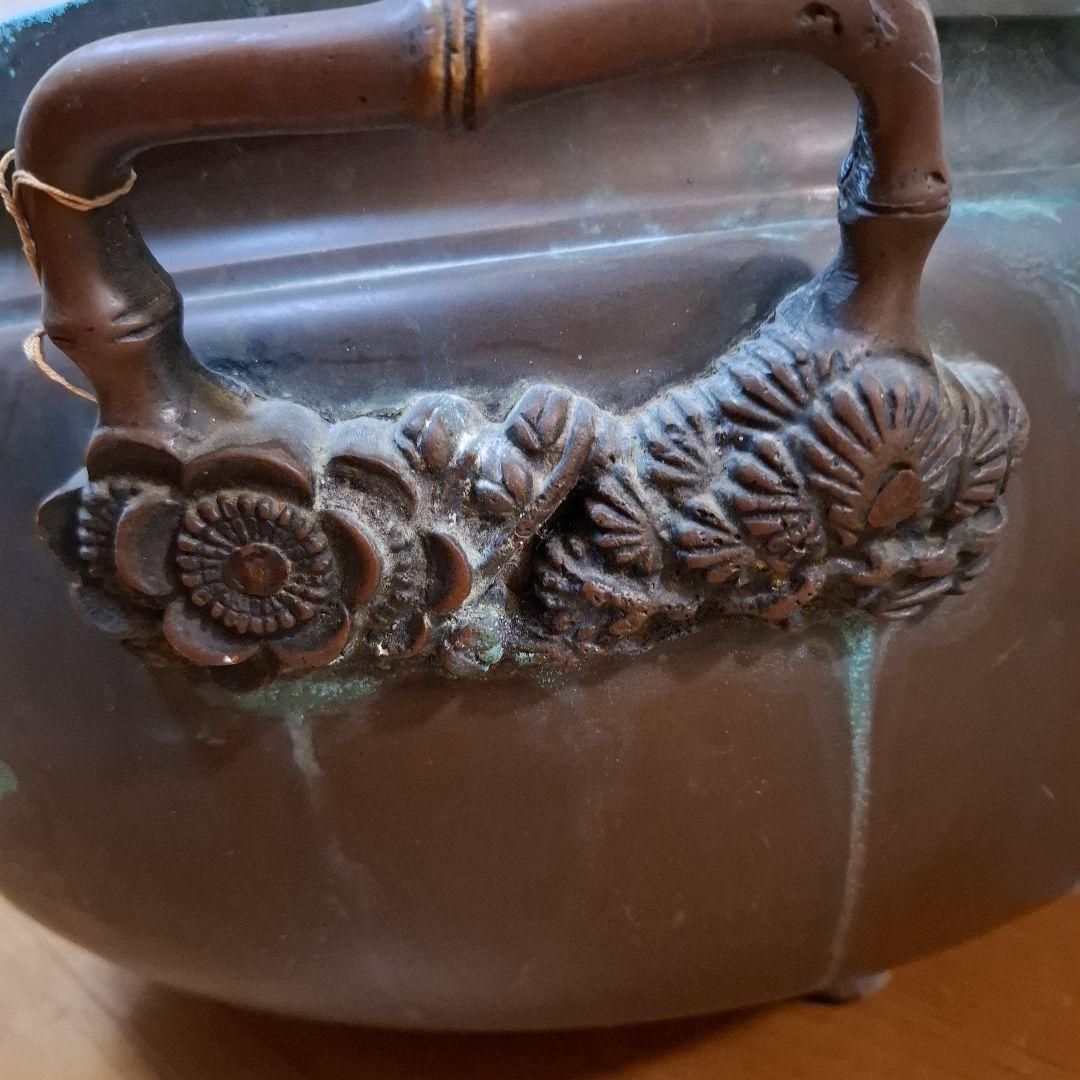 伝統工芸　工芸美術　大火鉢　丸火鉢　銅製火鉢　大型火鉢　 銅製　銅器　古銅