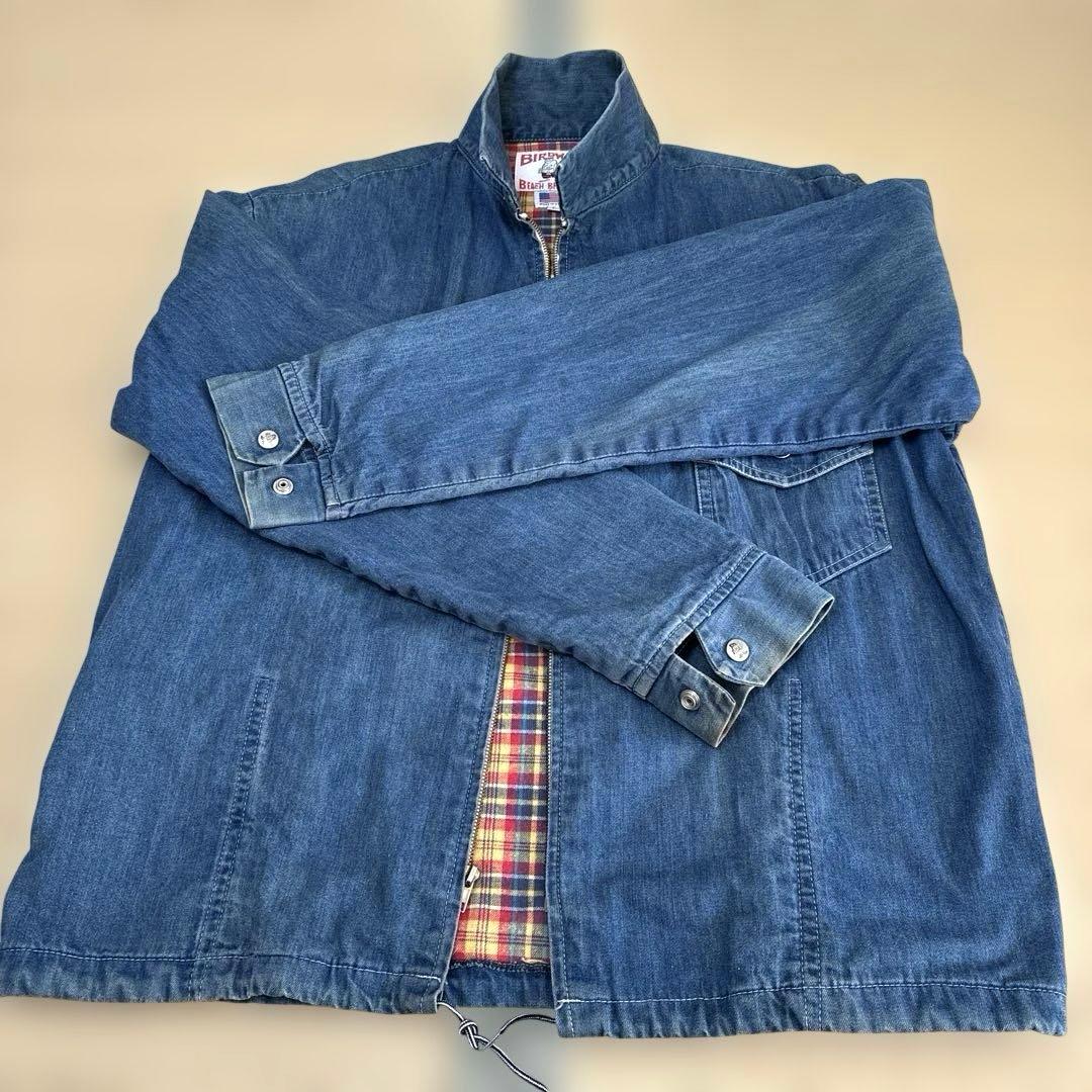 BIRDWELL デニムジャケット チェック柄L. MADE IN U.S.A.