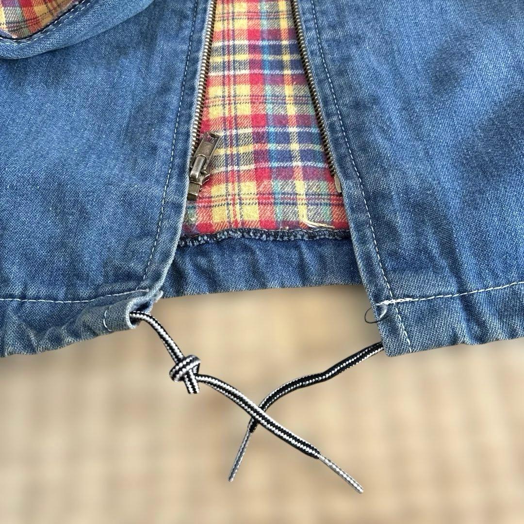 BIRDWELL デニムジャケット チェック柄L. MADE IN U.S.A.