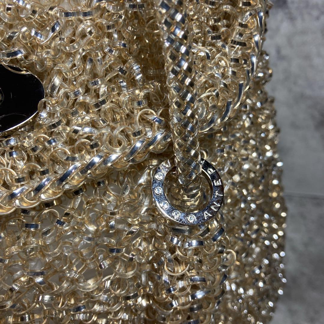 【美品・良品】ANTEPRIMA ワイヤーバック　ターンロック　シルバーゴールド