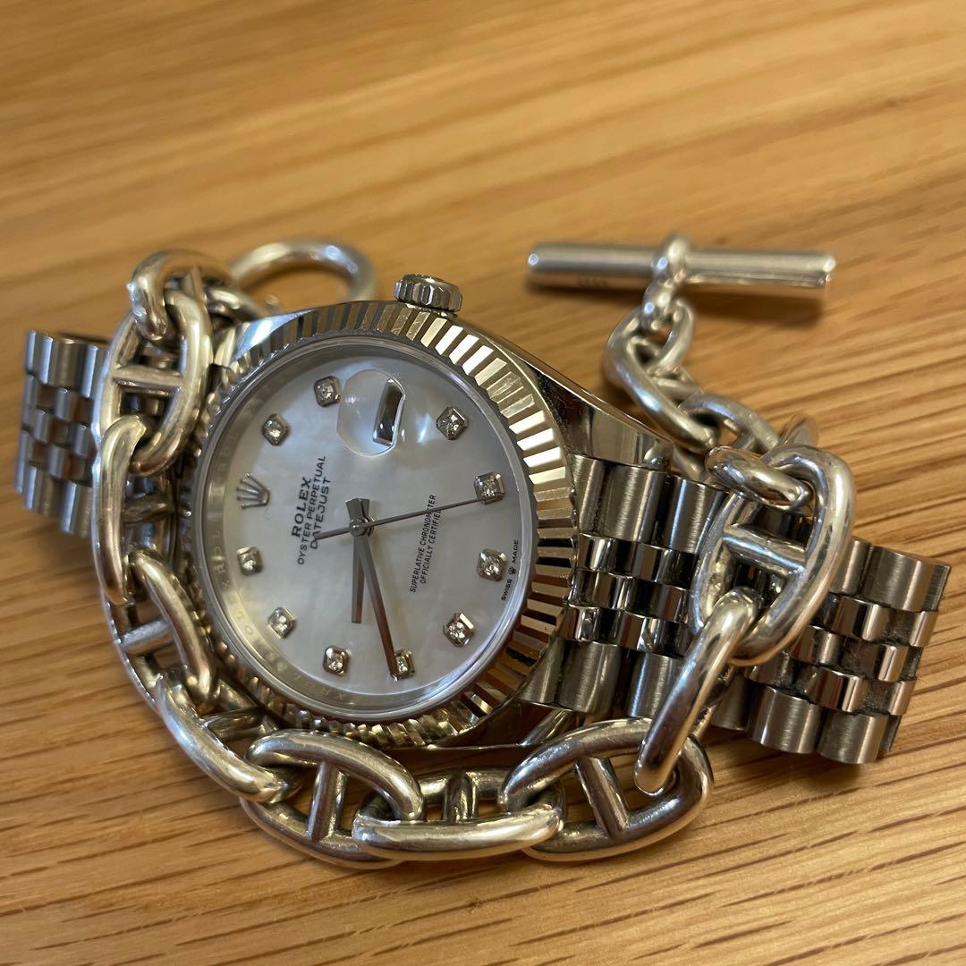 限定 GM シルバー925 アンカーチェーンブレスレット シェーヌダンクル系