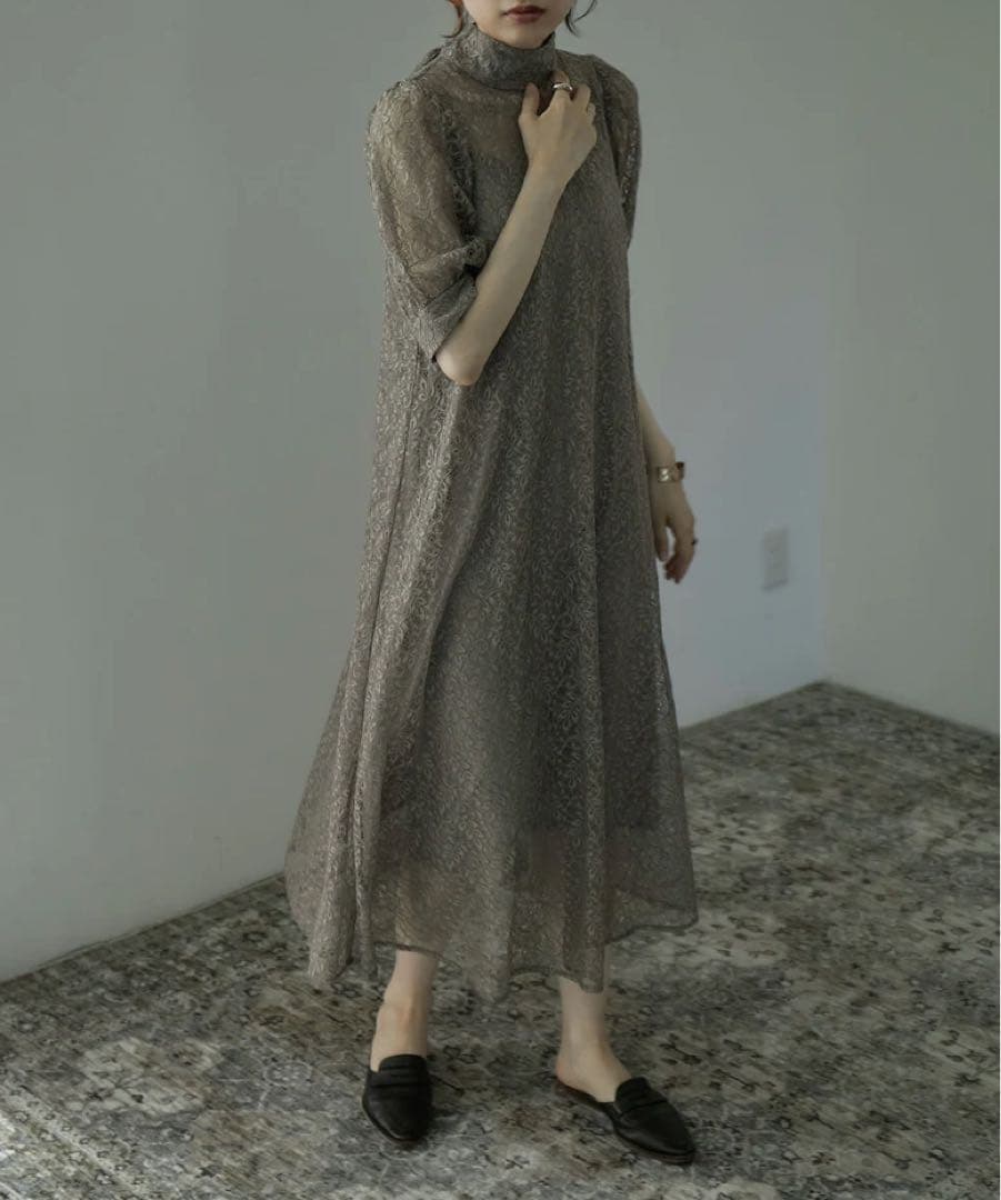 【お値下げ中】etoll バックリボンワンピース インナー付き