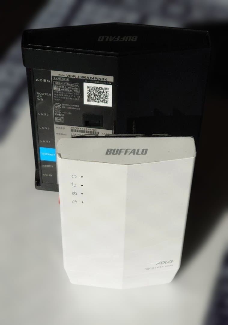 BUFFALO Wifiルーターと無線LAN中継機セット