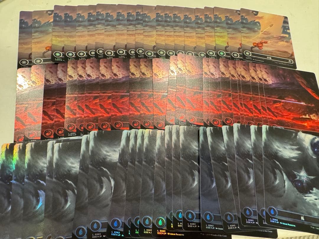 mtg 久遠の終端　フルアート　土地　foil セット