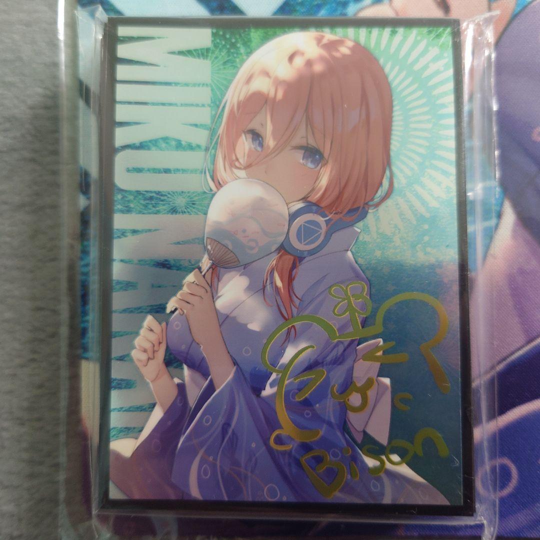 α1 五等分の花嫁 浴衣&うちわ&花火 中野三玖 スリーブ&プレイマット