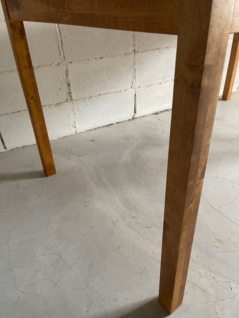 美品　MUJI 無印良品　オーク無垢材　ダイニングテーブル　引出し付