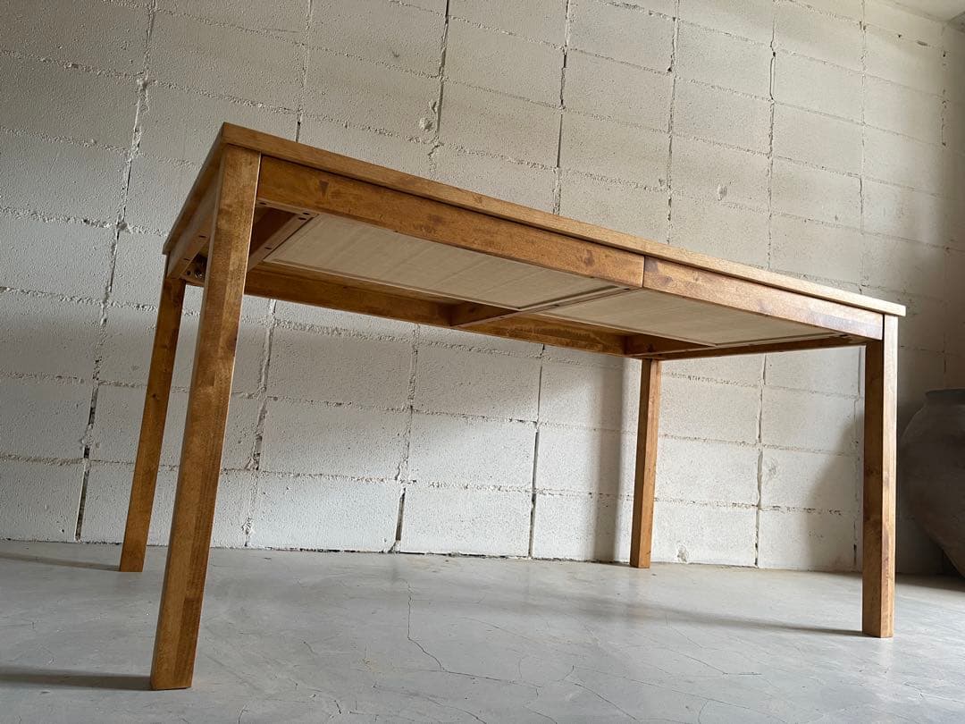 美品　MUJI 無印良品　オーク無垢材　ダイニングテーブル　引出し付