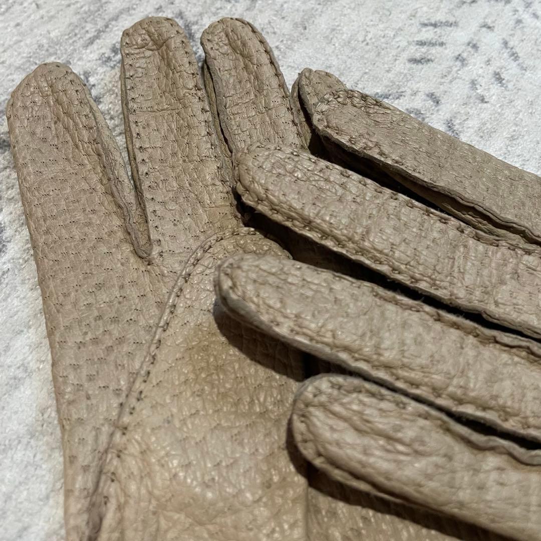 ペッカリー グローブ 革手袋 ベージュ