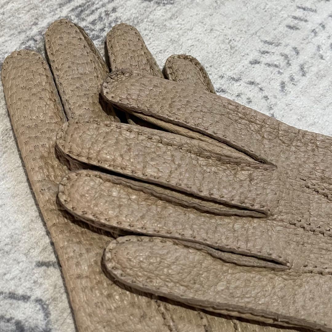 ペッカリー グローブ 革手袋 ベージュ