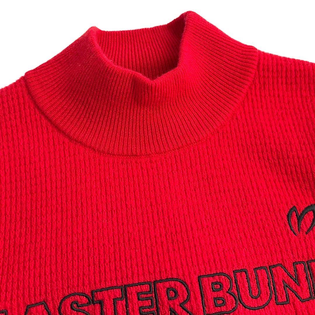 547 マスターバニー レディース ゴルフウェア ウールカシミヤニット 赤 2