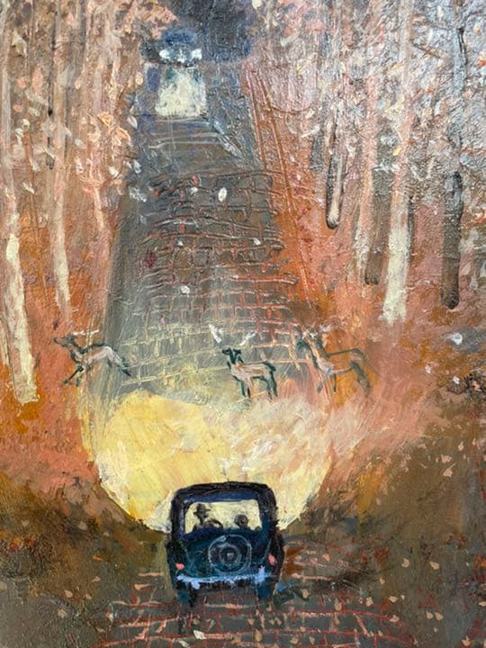 絵画、油絵、額縁