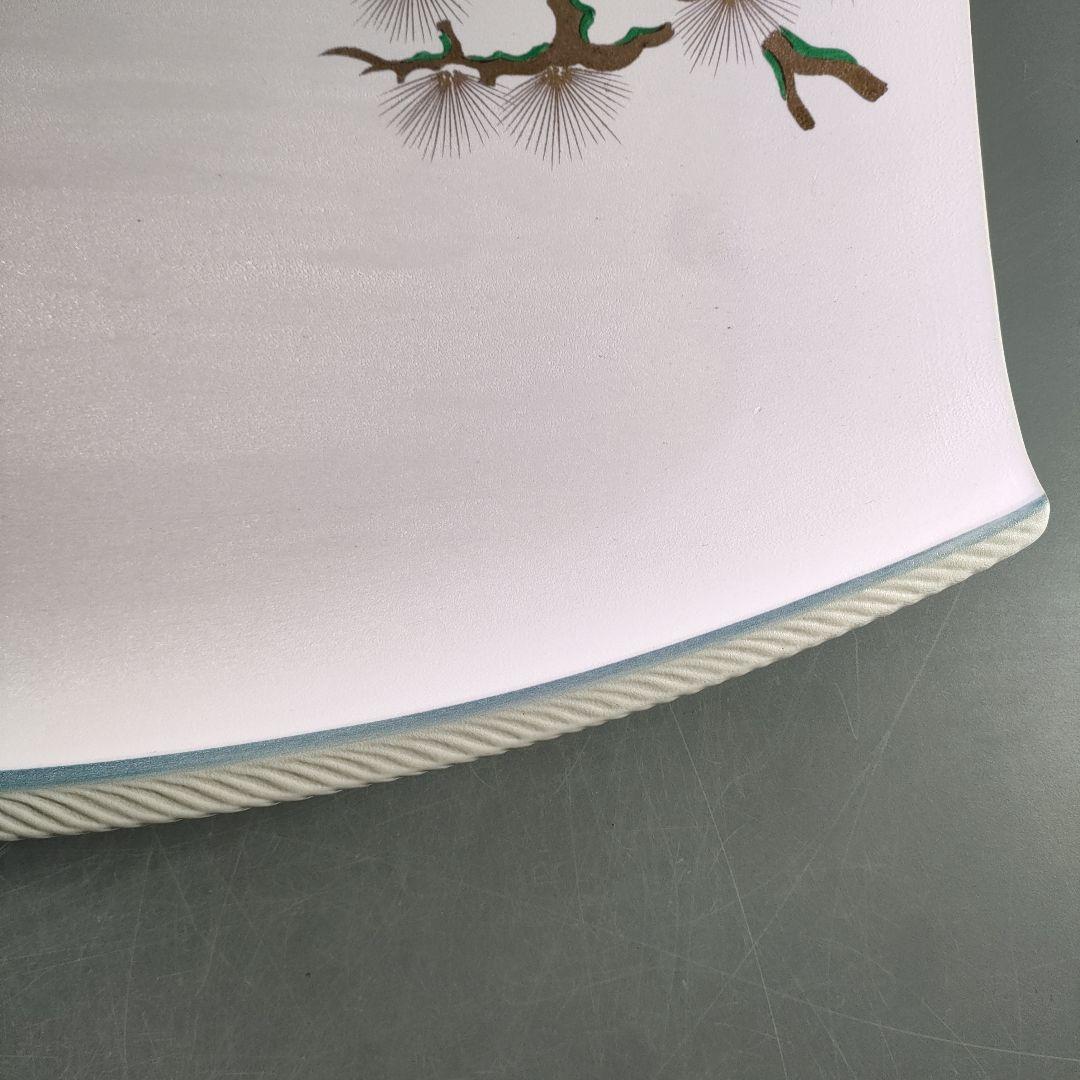 A885-2/平戸三川内焼/山玉泉 造/錦老松絵盛込皿/大皿/額皿/盛皿/