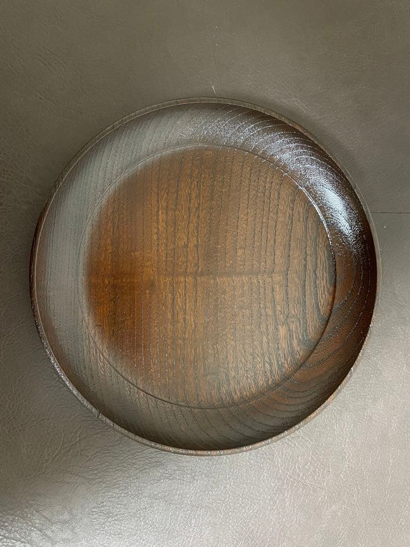 川北良造　神代欅　干菓子盆　共箱　栞　人間国宝　茶道具　漆器