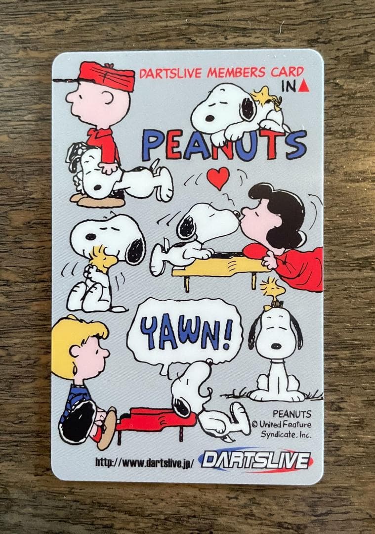 ★まとめ買いでお値引き☆001★新品未使用激レア ダーツライブカード スヌーピー