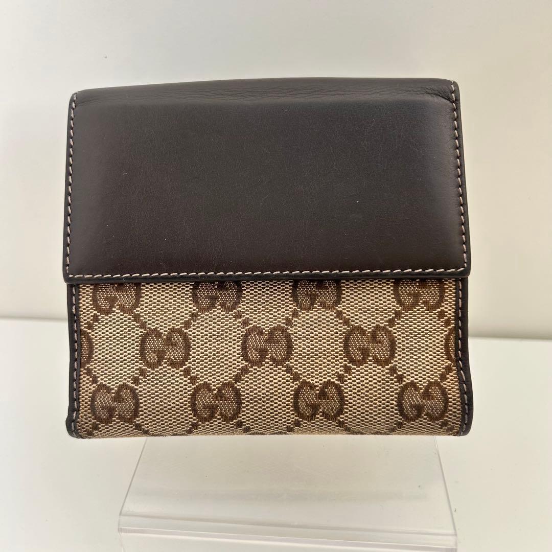 Gucci GGパターン 二つ折り財布グッチ Wホック ハートモチーフ