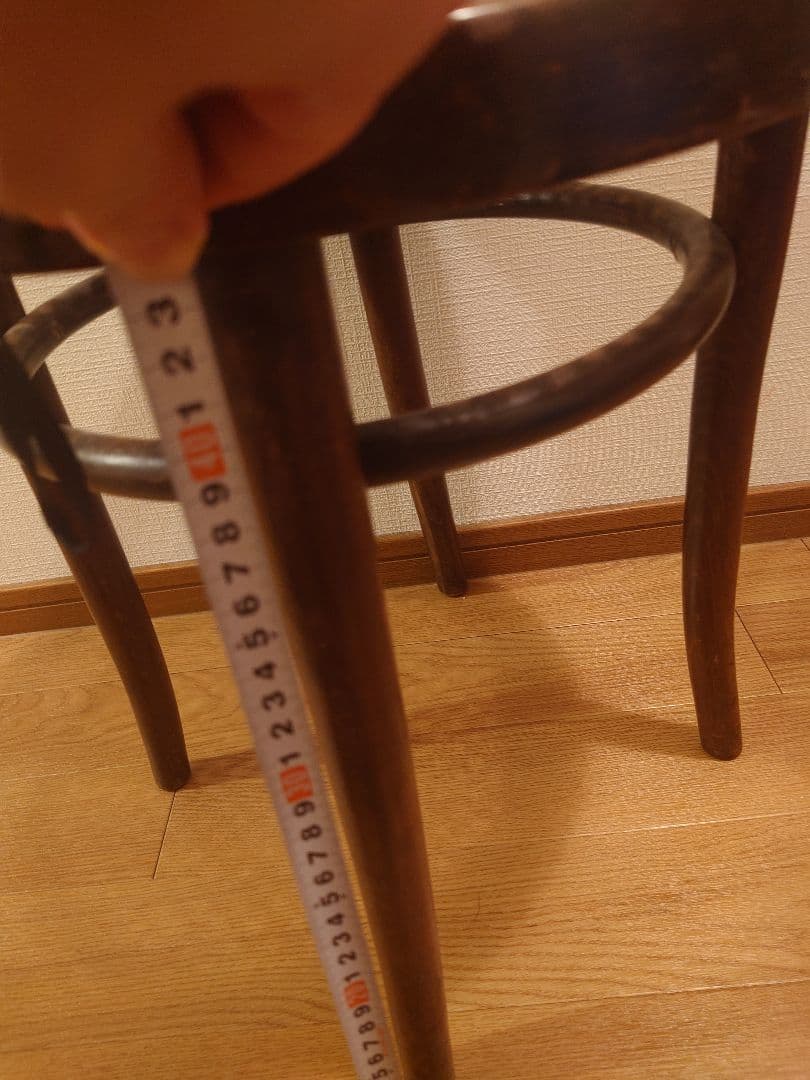 Thonet ラタン編み円形スツール