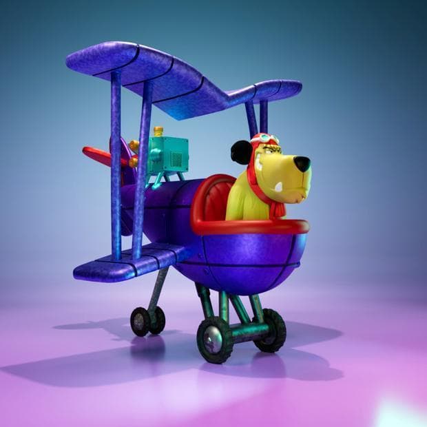 完成品　チキチキマシン猛烈　ブラック王飛行機 Wacky Races　一個のみ