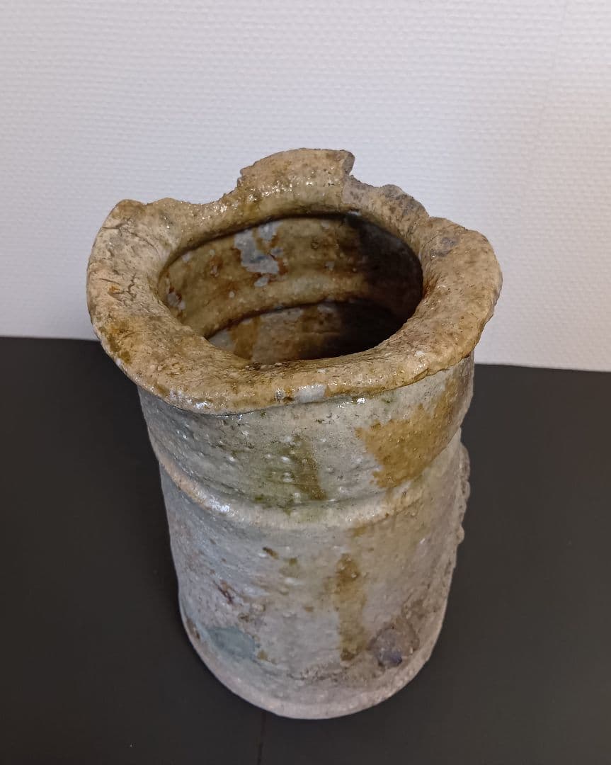 【茶道具】花入れ 信楽焼 杉本貞光 作