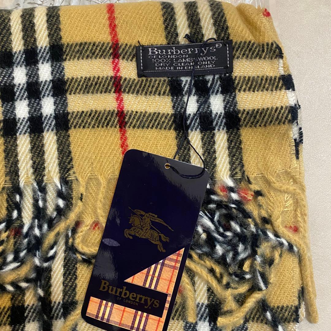 Burberrys チェック柄マフラー ウール100%