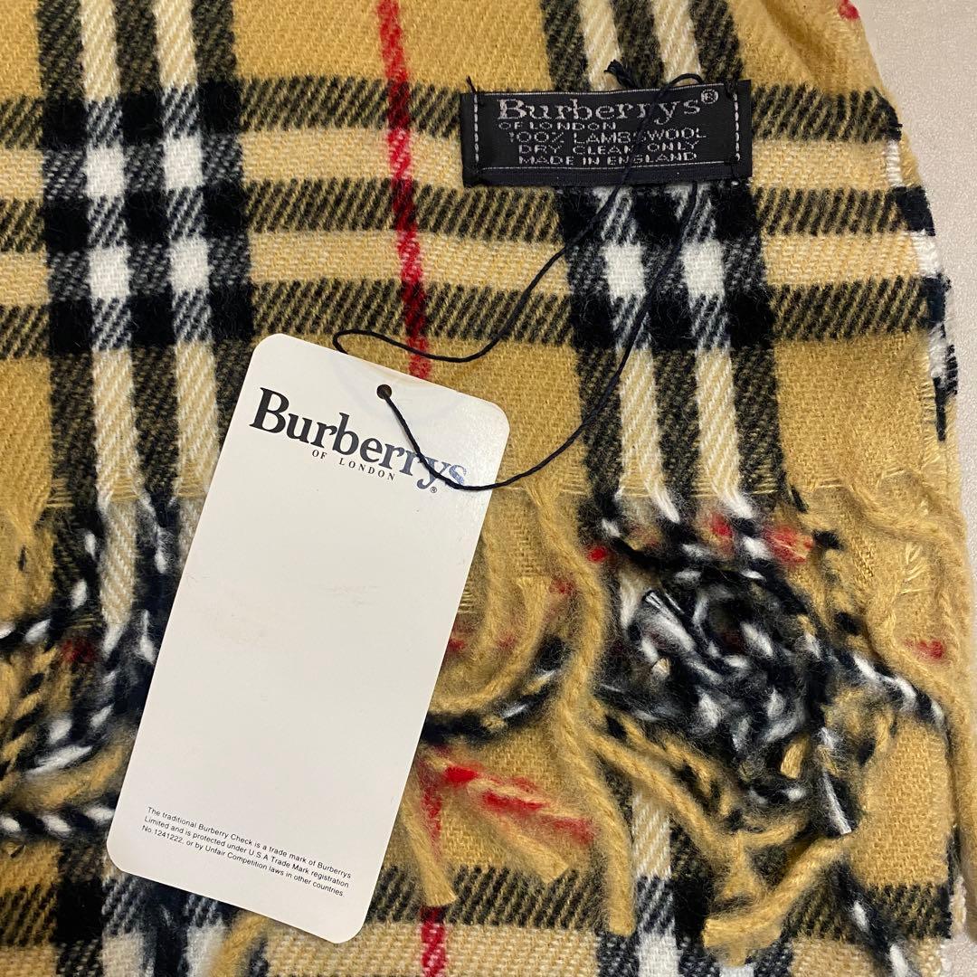 Burberrys チェック柄マフラー ウール100%