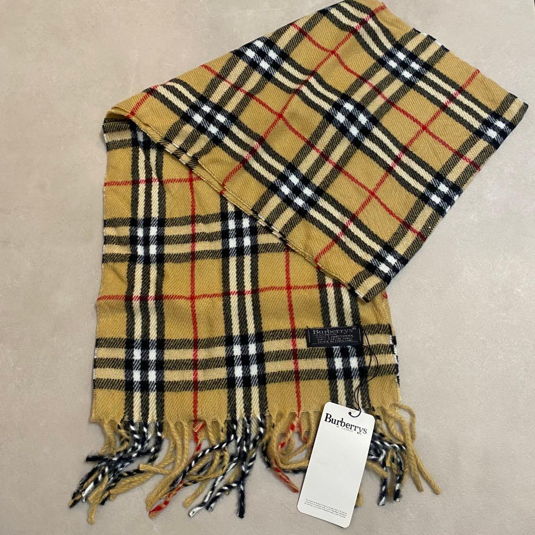 Burberrys チェック柄マフラー ウール100%