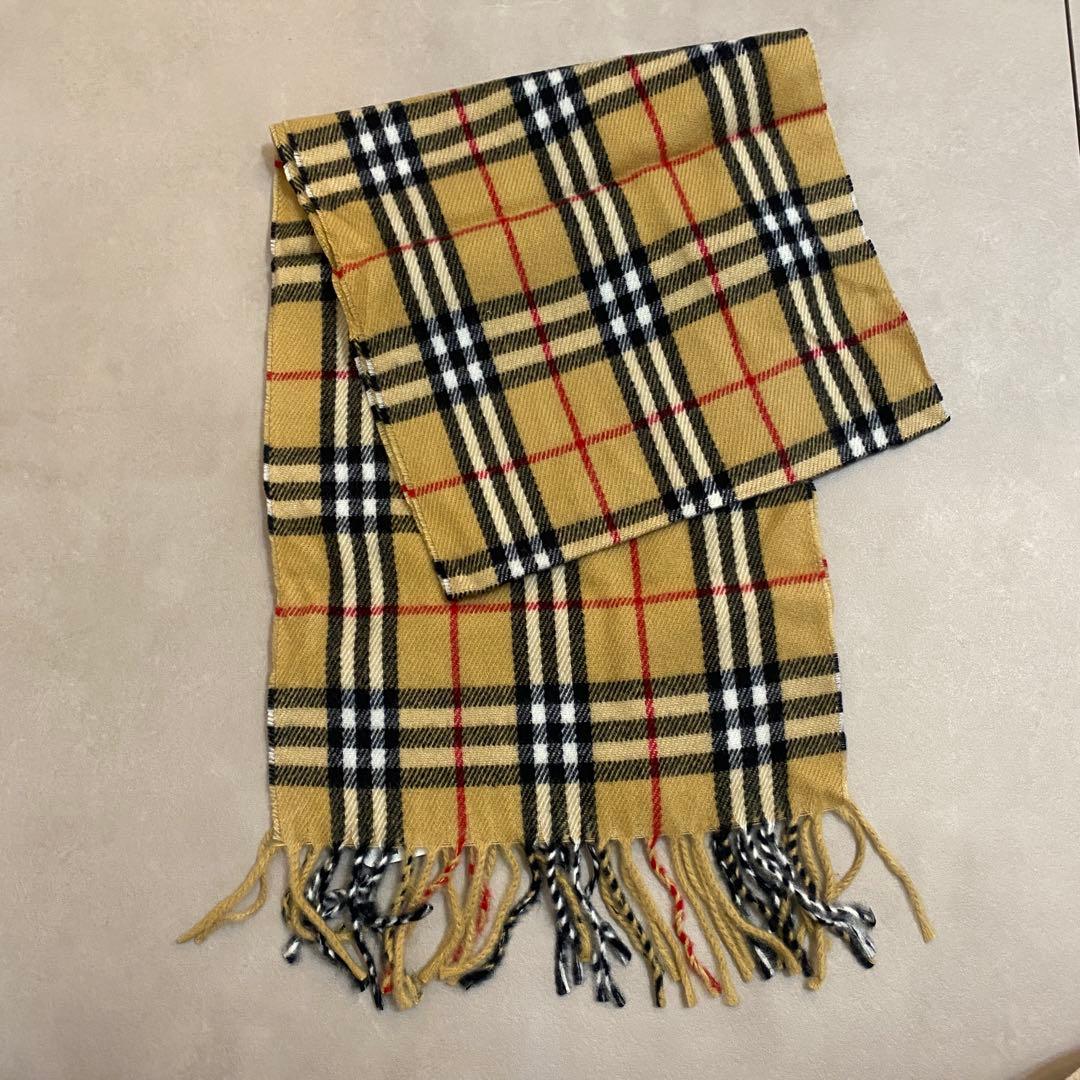 Burberrys チェック柄マフラー ウール100%