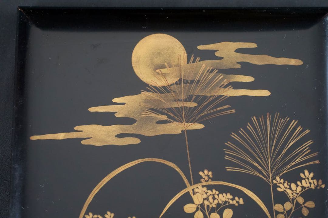 螺鈿細工 蒔絵 木製 五段 重箱 共箱 二枚蓋 時代品 青貝 検) 漆器 輪島塗