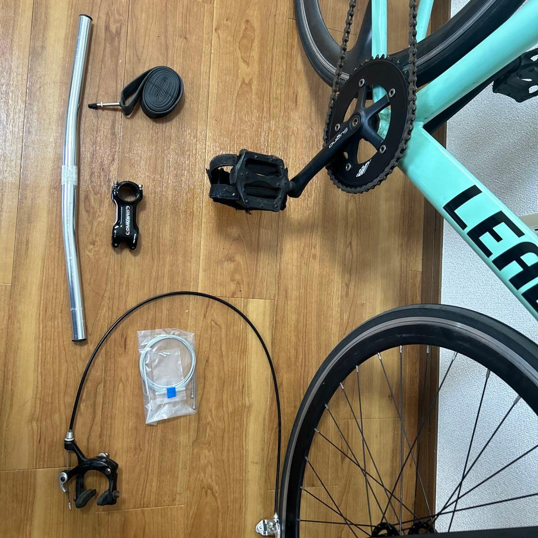 LEADER 725 完成車ピストバイク ミントグリーン エアロスポーク