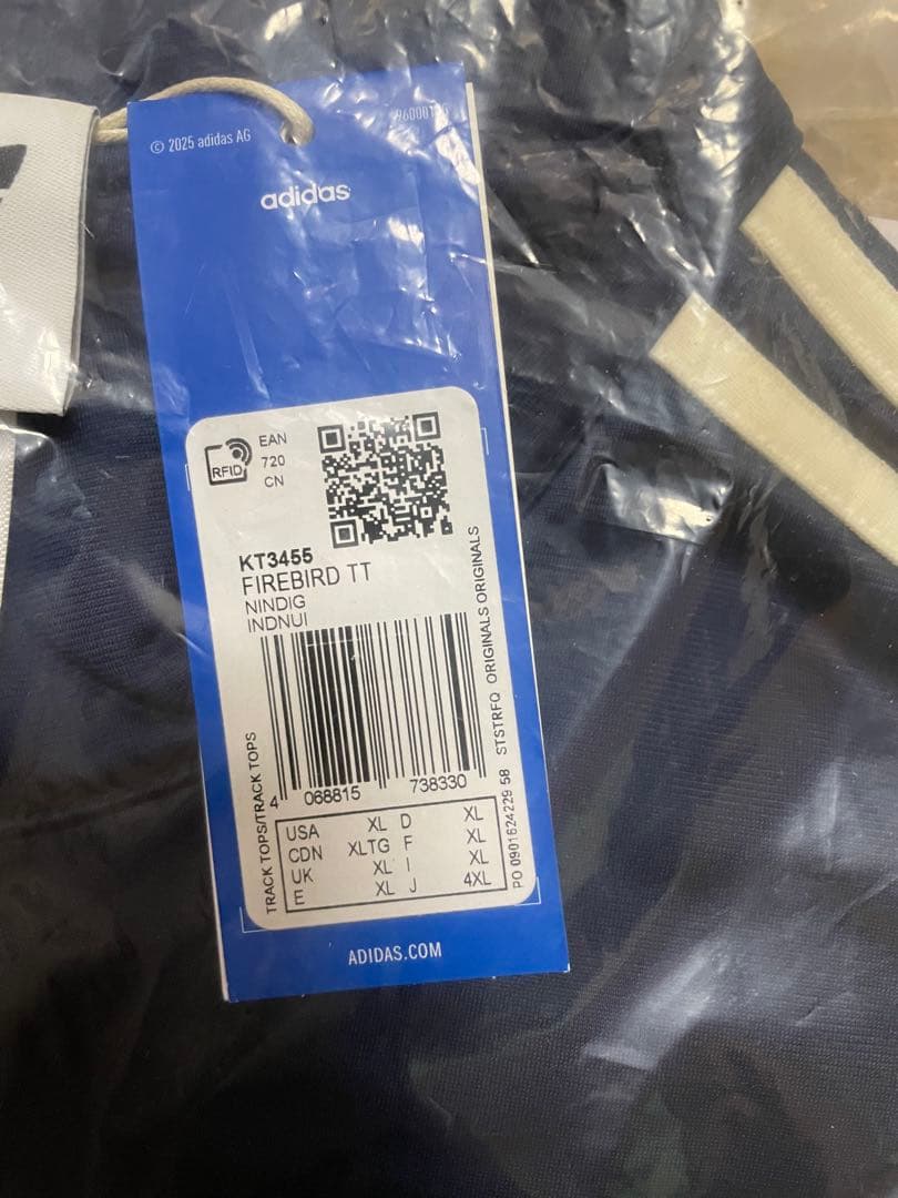 【タグ付未使用】adidas oasis トラックジャケット ネイビーJP4XL