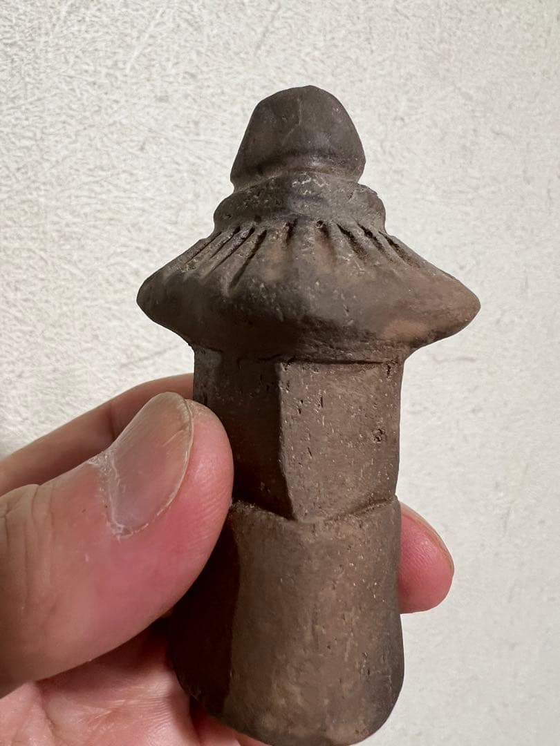 室町時代 中世 泥塔 宝塔型 仏像 仏教美術 発掘 出土 骨董 古美術