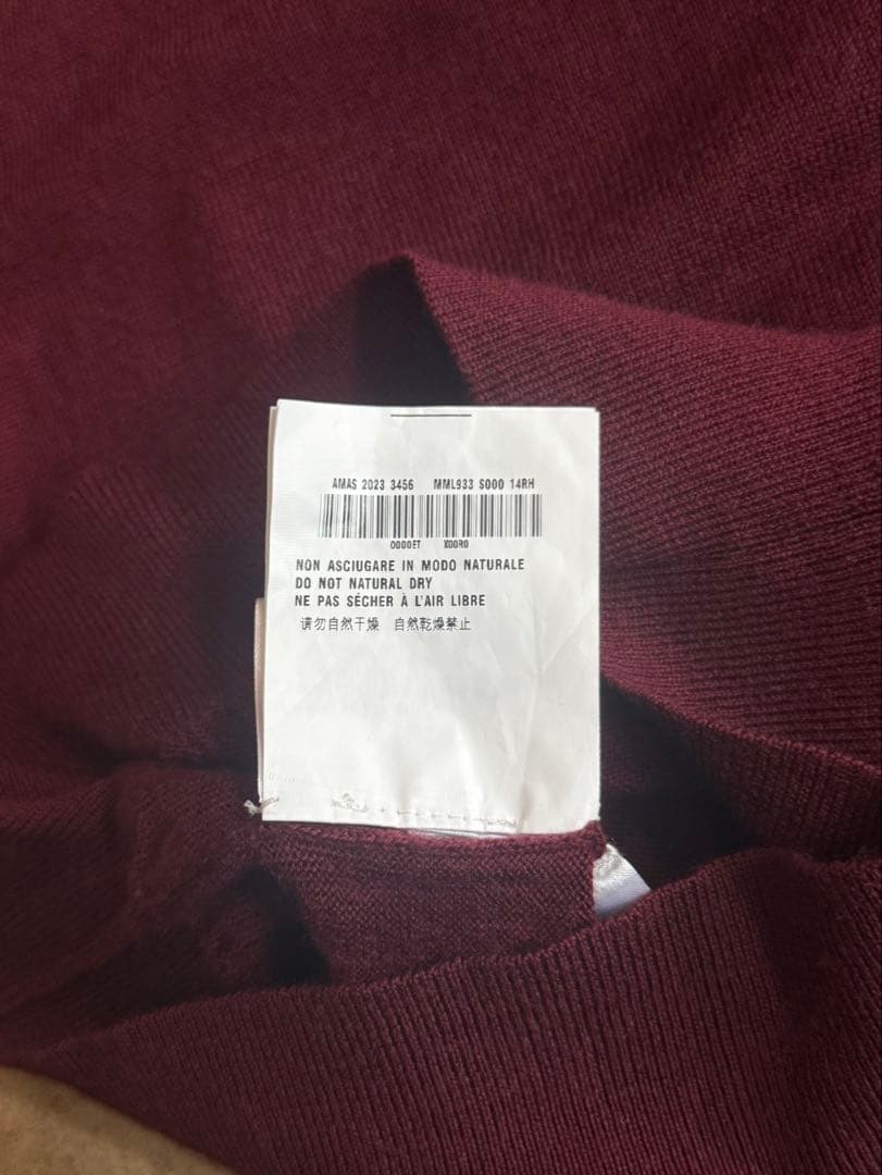 miu miu バーガンディ ニット　ポロシャツ
