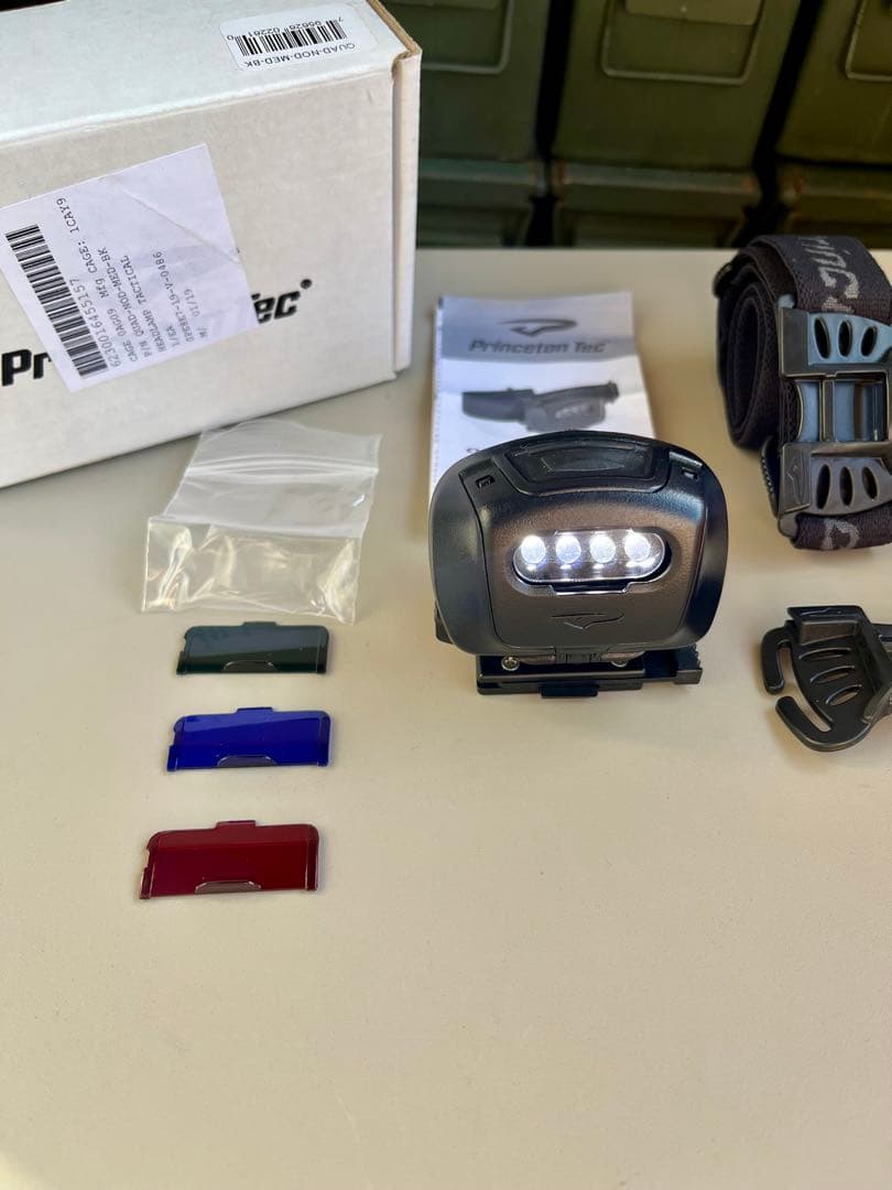 米軍放出未使用品アメリカ製 Princeton4色 タクティカル ヘッドランプ①