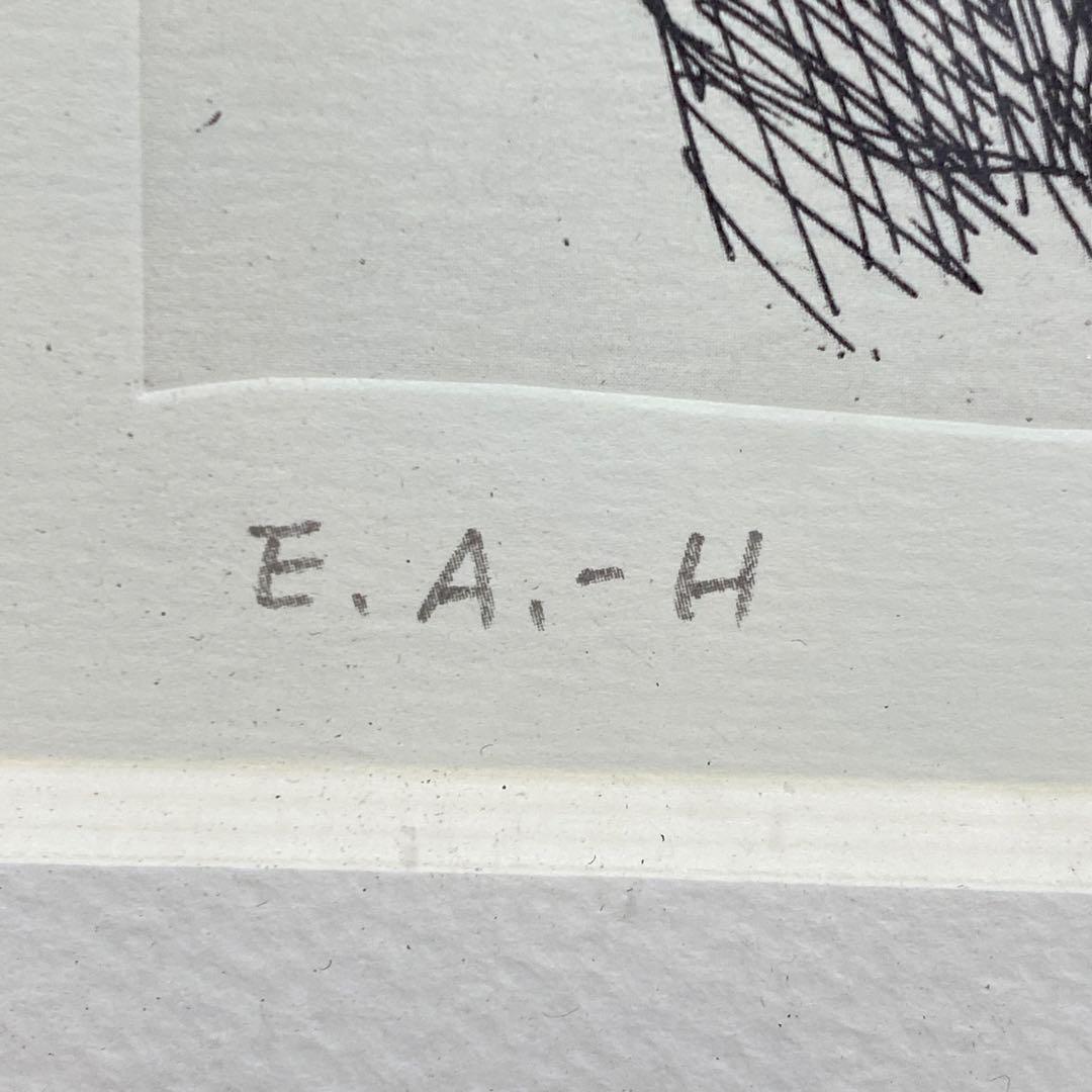 SF35 小磯良平 複製画 1978制作 若い女 エッチング サイン 額装