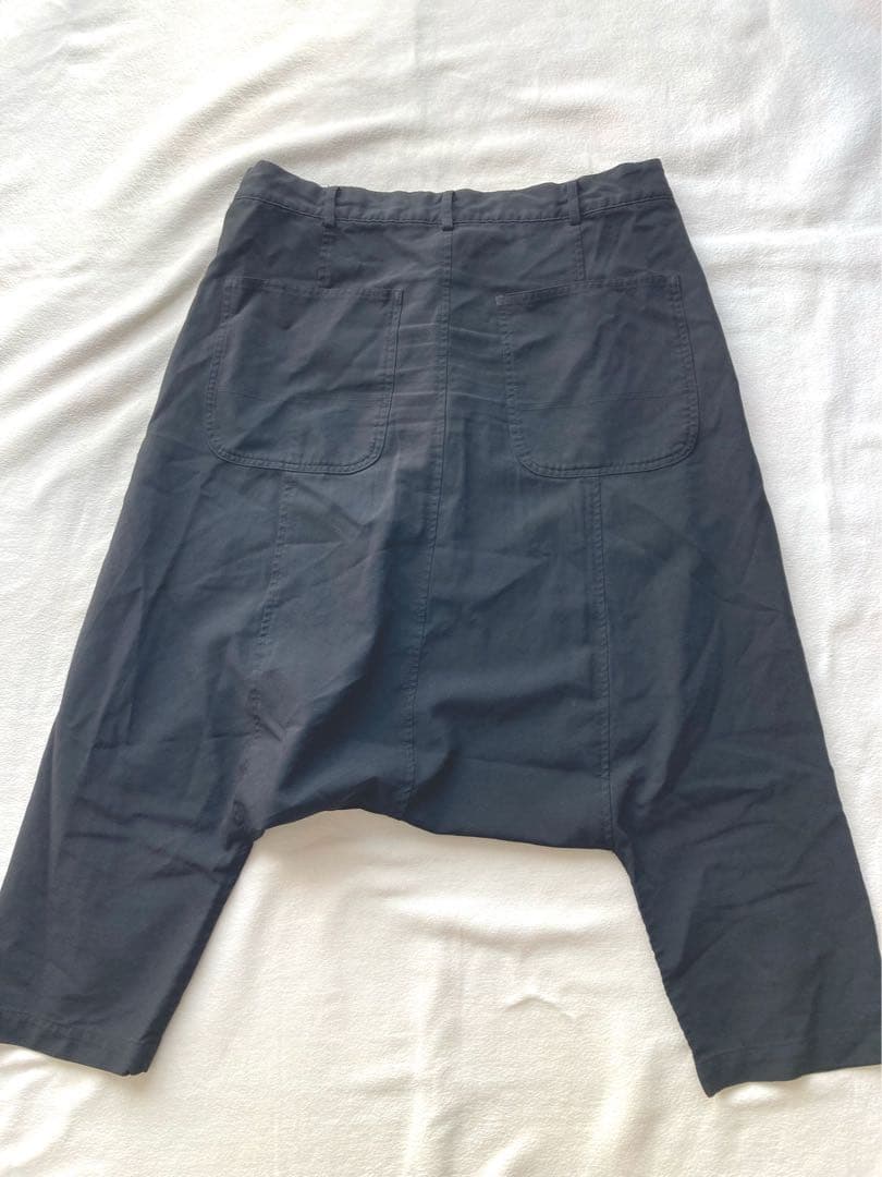 ブラック・コムデギャルソン　ポリ縮　サルエルパンツ　ブラック　サイズL 美品