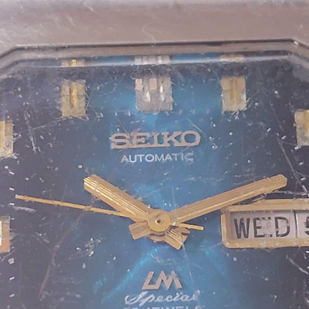サ*ー様 SEIKO LM Special 自動巻き腕時計 角型 青色