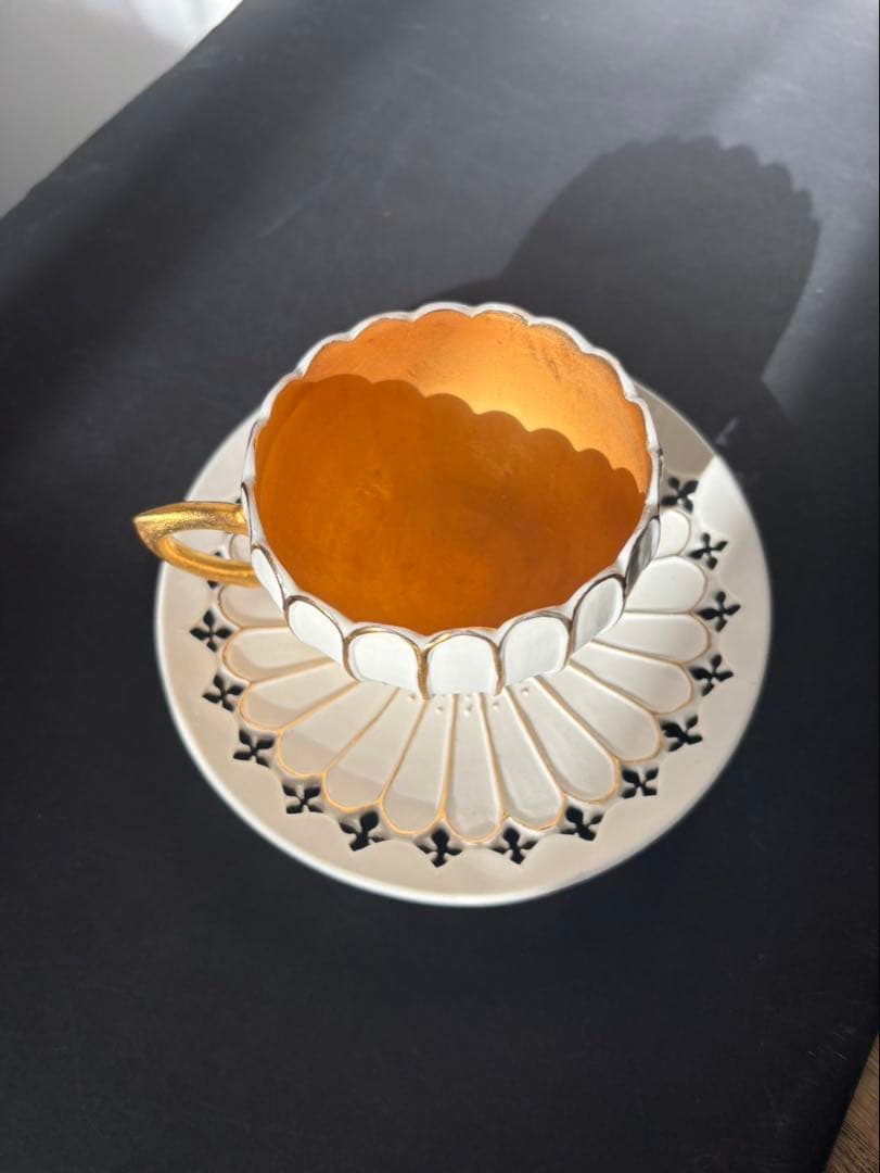 伊藤剛俊　白金珈琲カップ&ソーサー