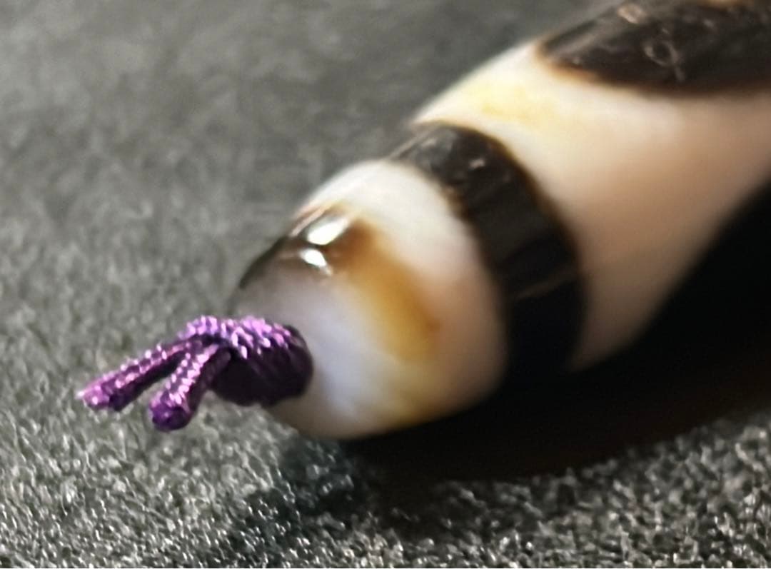 虎牙天珠　馬蹄痕　ハンドメイド品／送料込　匿名発送／チベット　天珠　お守り