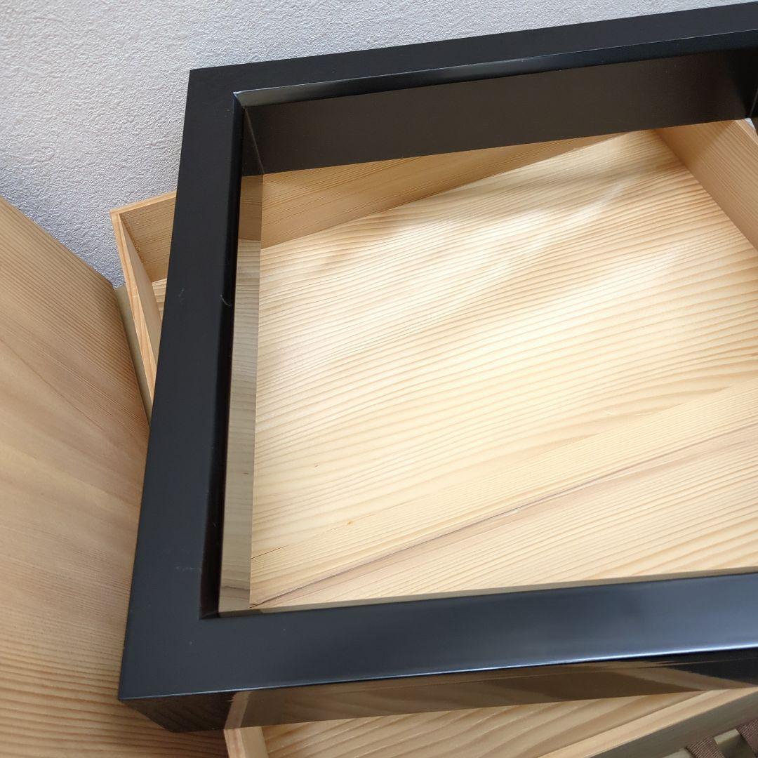 炉縁　表完　茶道具　茶道　黒漆　真塗　木箱　お点前　木製　漆器