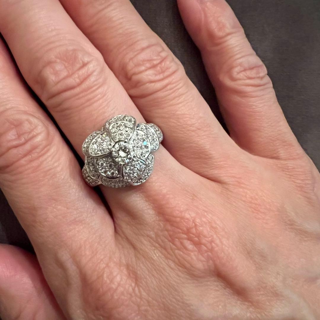 ⭕️最終価格⭕️フラワーデザインpt900ダイヤモンドリング　１6号