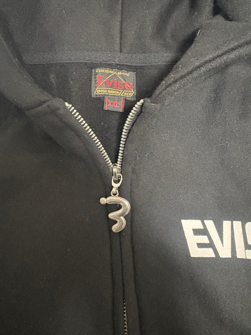 EVISU カモメ　ジップアップパーカー　黒