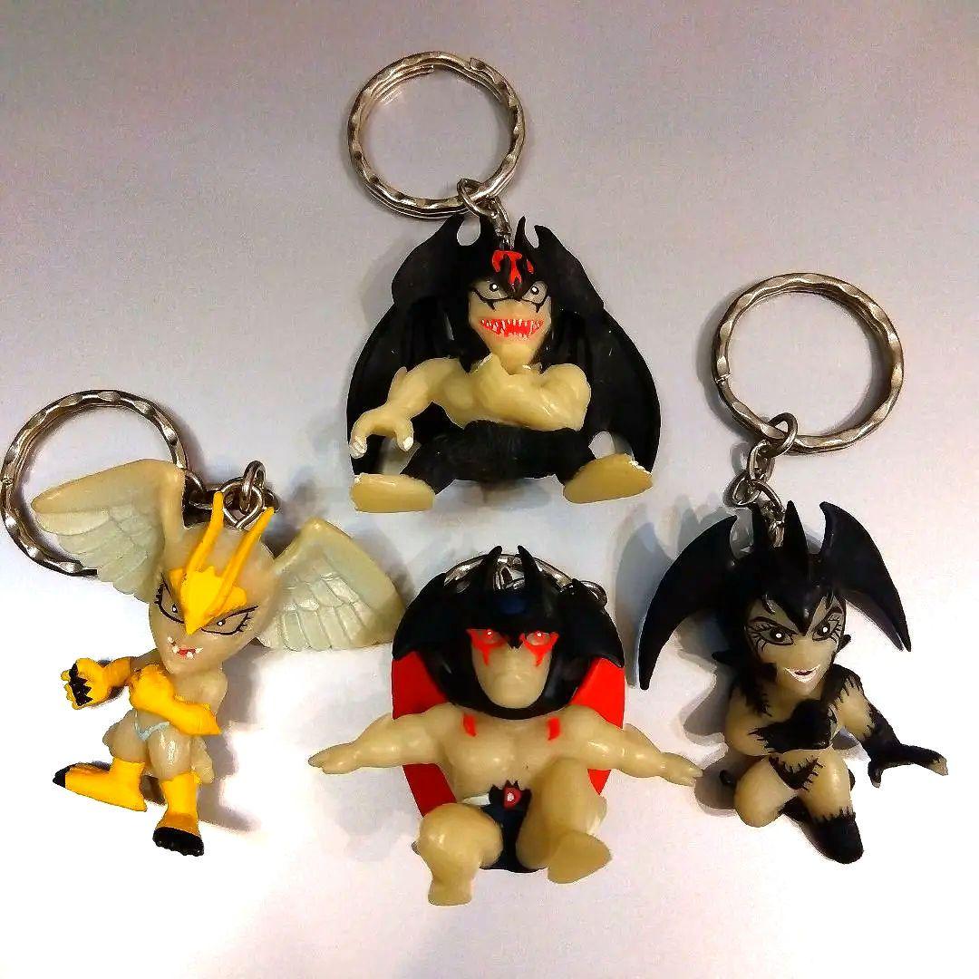 昭和レトロ昭和おもちゃ　デビルマンキーホルダーフィギュア4個セット　未使用美品