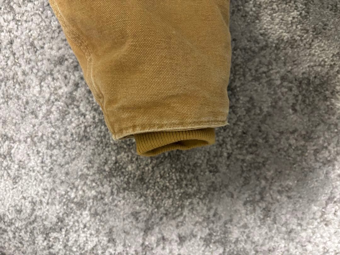 Carhartt ダックジャケット ブラウン 襟コーデュロイ
