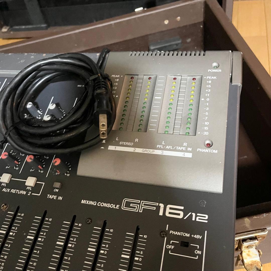 16chアナログミキサーYAMAHA GF16/12 キャリーケース付 ジャンク