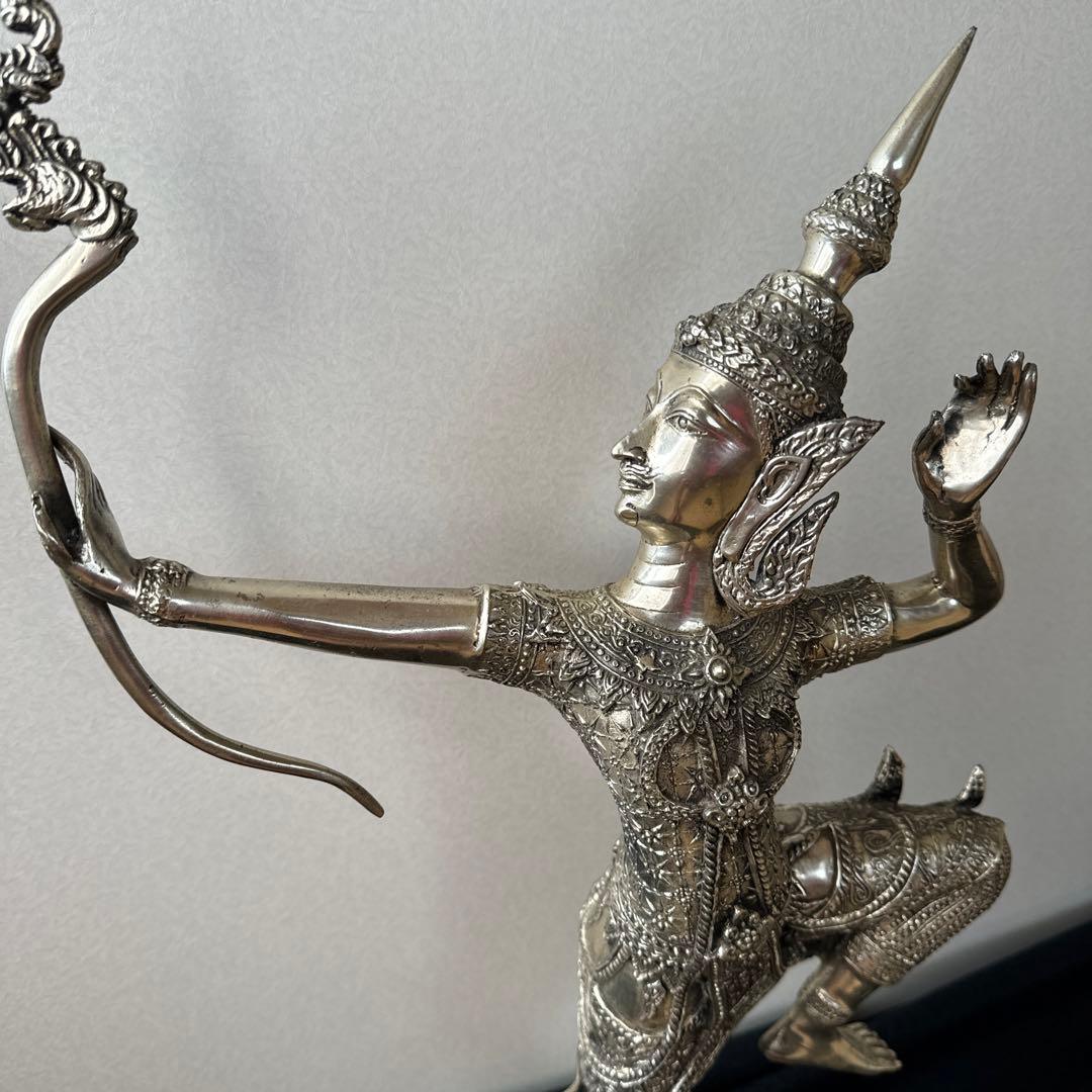 【重厚】【美品】金属製　踊る女性像　アジア　インテリア　約50cm 約3kg